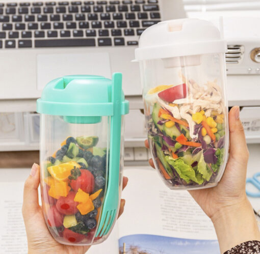 Fresh Salad Shaker Cup with Fork