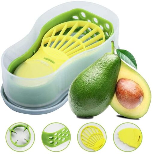 Avocado Slicer 6 In 1 Function Tool Storage Container Set