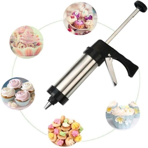 Spritz-Cookie-Press-Gun-Kit 8 Disc with 8 Icing Tips - Image 3