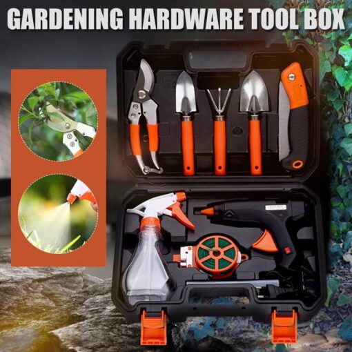 10pcs Durable Gardening Tool Combination Portable Toolbox - Image 2