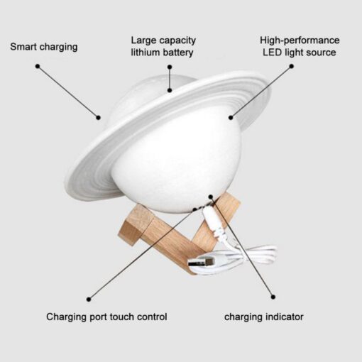 Colour Changing Saturn Lamp - Image 7