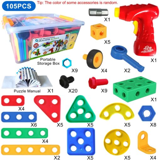 Creative Engineering STEM Toys Building Blocks  105pcs - Image 11