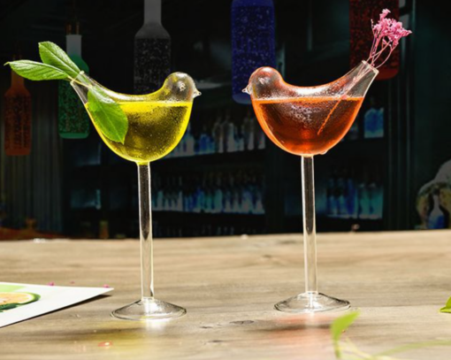 Creative Bird Design Cocktail Glass