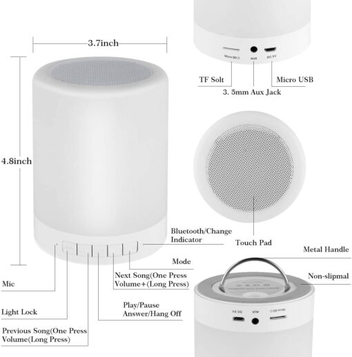 Bedside Lamp with Bluetooth Speaker - Image 8