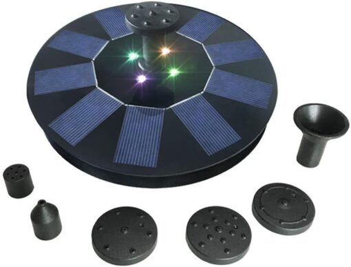 5V/1.4W  LED Floating Solar Panel Powered Garden Water Fountain