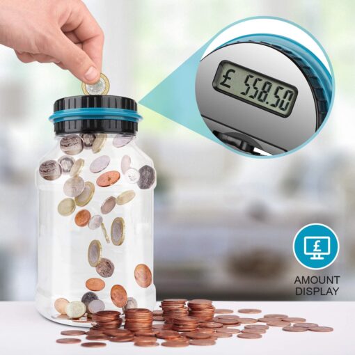 Money Automated Piggy Bank Electronic Coin Counting