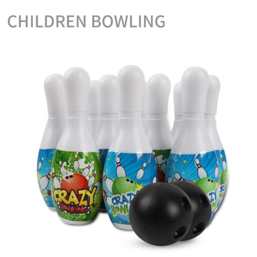 12 PCs Kids Bowling Set Bowling Game Skittle Ball Toy