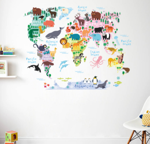 World Map Wall Sticker - Image 3