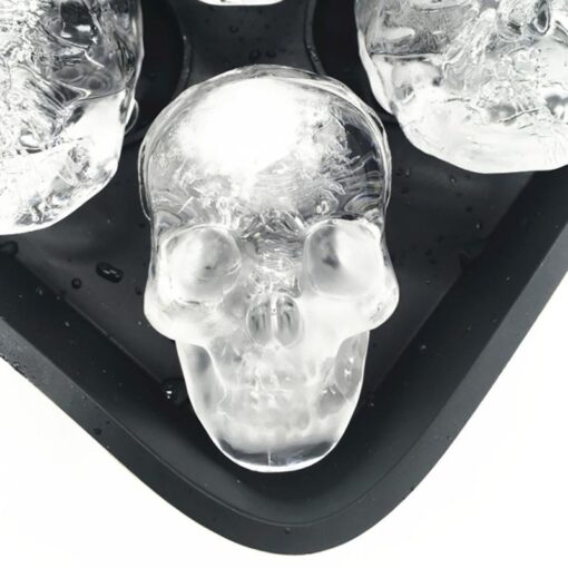 3D Skull Flexible Silicone Ice Cube Mold Tray Makes - Image 2