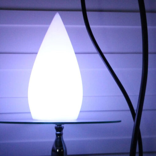 White Teardrop USB Rechargeable Table Lamps - Image 6