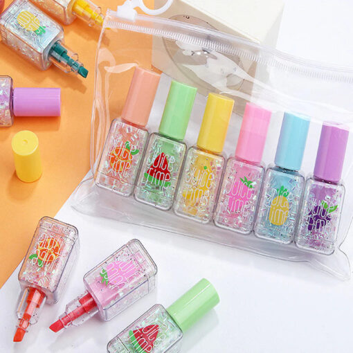 6pcs Creative Cute Shape Fluorescent Highlighter - Image 9