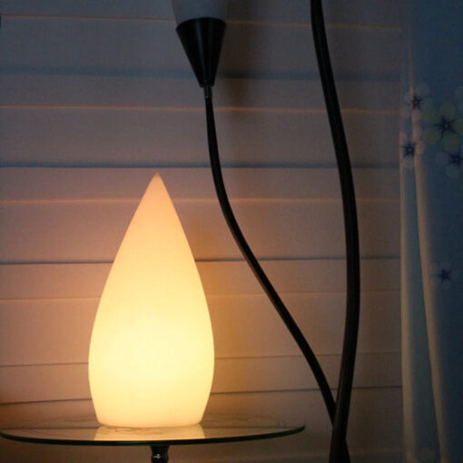 White Teardrop USB Rechargeable Table Lamps - Image 9