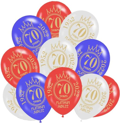 70th Platinum Jubilee 12" Balloons