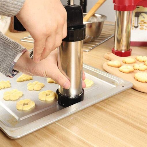 Spritz-Cookie-Press-Gun-Kit 8 Disc with 8 Icing Tips