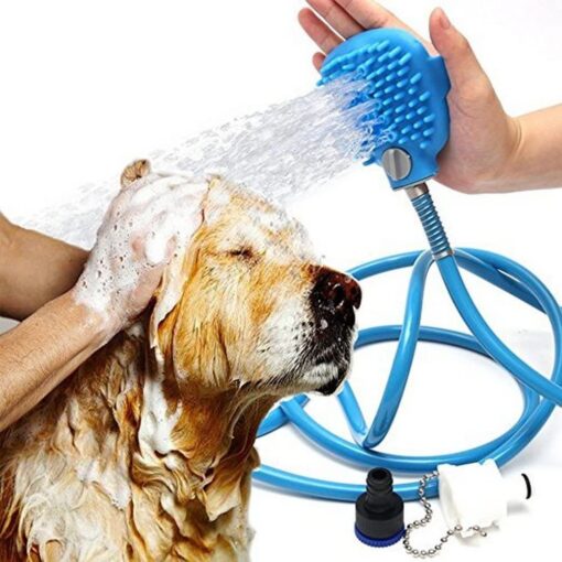 2 in 1 Pet Shower Sprayer Cleaning Brush