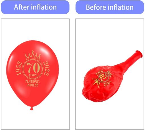 70th Platinum Jubilee 12" Balloons - Image 6