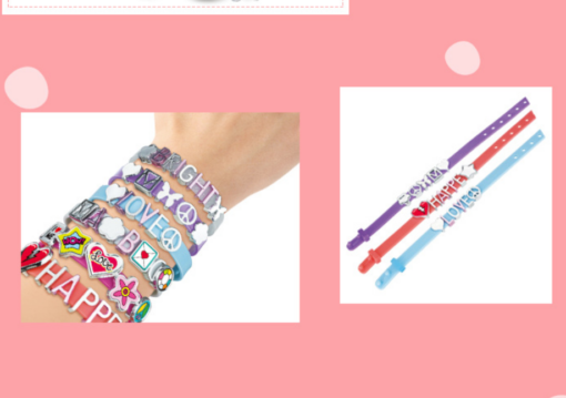 DIY Alphabet Letter Bands & Charms Bracelet Making Kit for Girls - Image 3