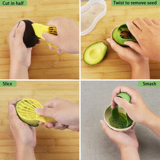 Avocado Slicer 6 In 1 Function Tool Storage Container Set - Image 2