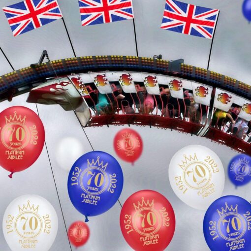 70th Platinum Jubilee 12" Balloons - Image 4