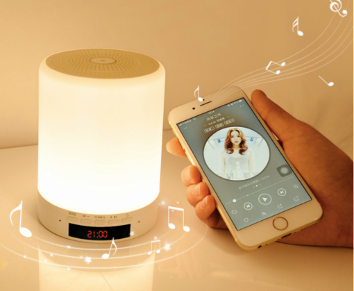 Bedside Lamp with Bluetooth Speaker With Timing Display