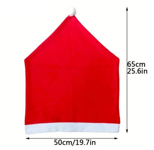 6 PACK Santa Hat Christmas Chair Covers - Image 4