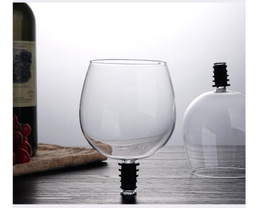 Bottle Topper Wine Glass - Image 3