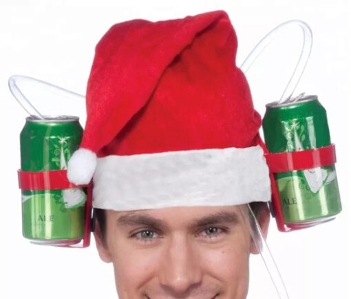 Santa's Holiday Drinking Hat - Image 2