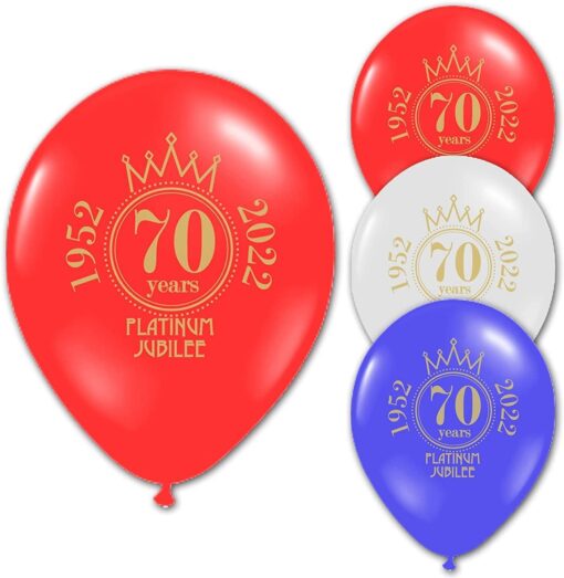 70th Platinum Jubilee 12" Balloons - Image 3