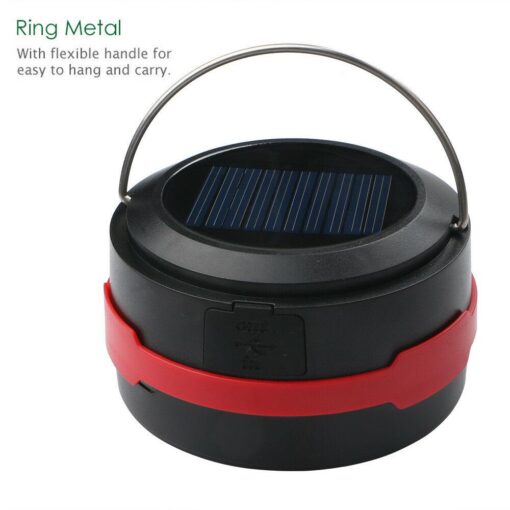 3W Collapsible LED Rechargeable Solar Camping Lantern Lamp - Image 3