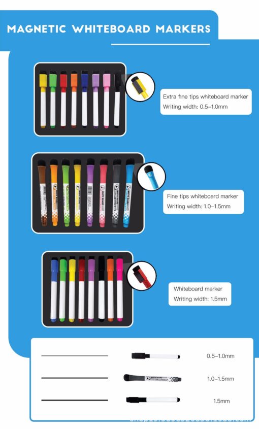 Magnetic Monthly Planner Dry Erase Refrigerator  Calendar Board with 6 Markers - Image 6