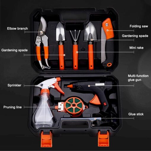 10pcs Durable Gardening Tool Combination Portable Toolbox - Image 4