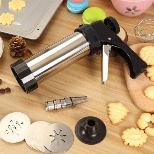 Spritz-Cookie-Press-Gun-Kit 8 Disc with 8 Icing Tips - Image 2