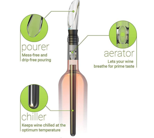 Wine Bottle Cooler Stick with Aerator Pourer - Image 3