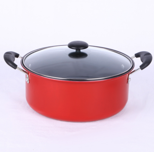 5PCS Red Cookware Set Nonstick Pots & Pans - Image 7