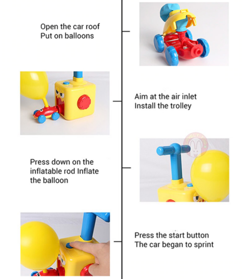 Inertial Air Power Balloon Car Toy - Image 3