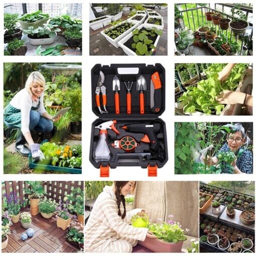 10pcs Durable Gardening Tool Combination Portable Toolbox - Image 19