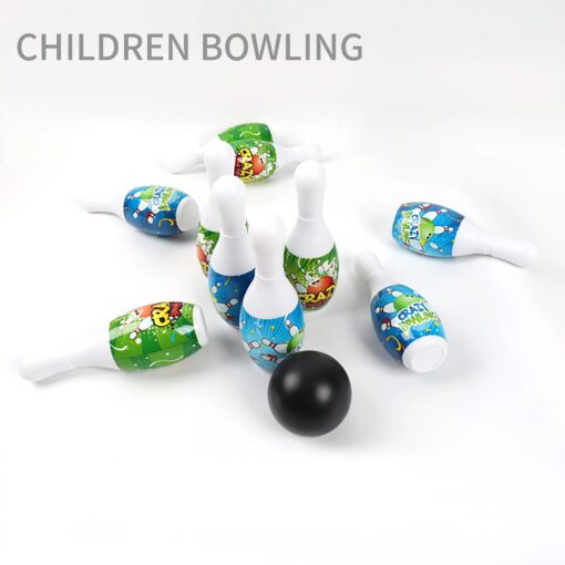 12 PCs Kids Bowling Set Bowling Game Skittle Ball Toy - Image 2