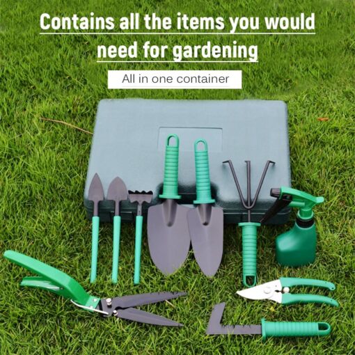 10pcs Garden Tool Kit Stainless Steel with Organizer Case - Image 4