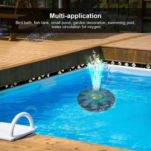 5V/1.4W  LED Floating Solar Panel Powered Garden Water Fountain - Image 5