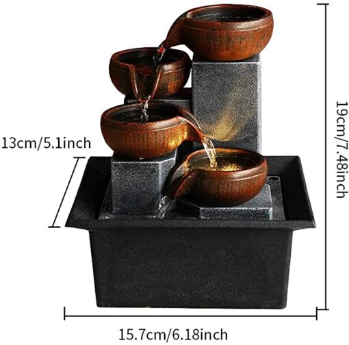 4-Tier Relaxation Tabletop Fountain - Image 7