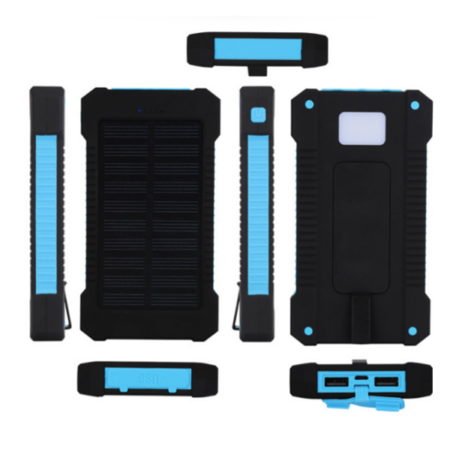 8000 mAh Solar Power Bank With Flashlight - Image 5