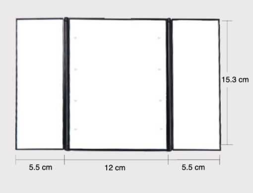 LED Tri-Fold Makeup Mirror - Image 3