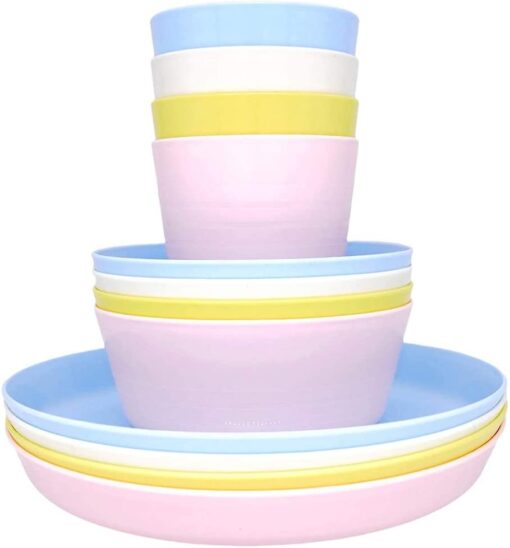 12 Piece Plastic Dinnerware Set