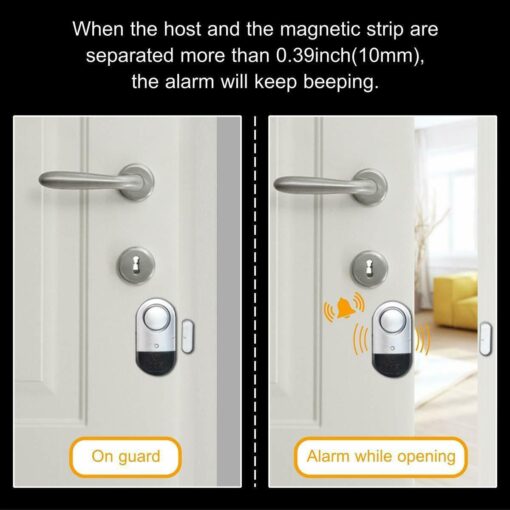 Super Loud Sound Sensor Mini Window Door Alarm Burglar - Image 5