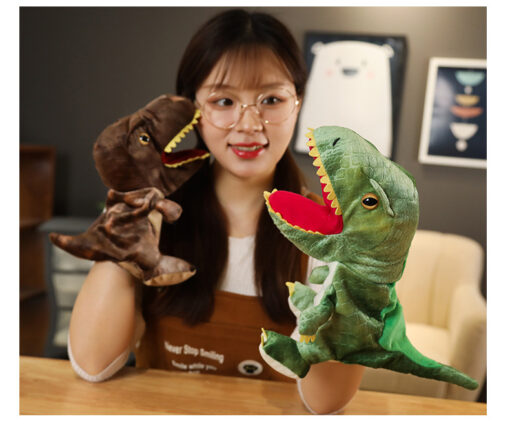 Dinosaur plush hand puppet toy - Image 2