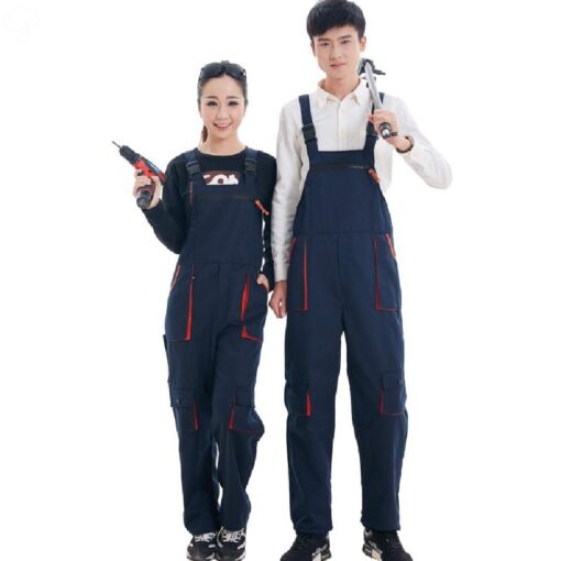 Unisex Multipockets Protective Coverall Work Bib-Pants - Image 7