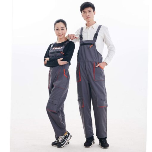 Unisex Multipockets Protective Coverall Work Bib-Pants - Image 5