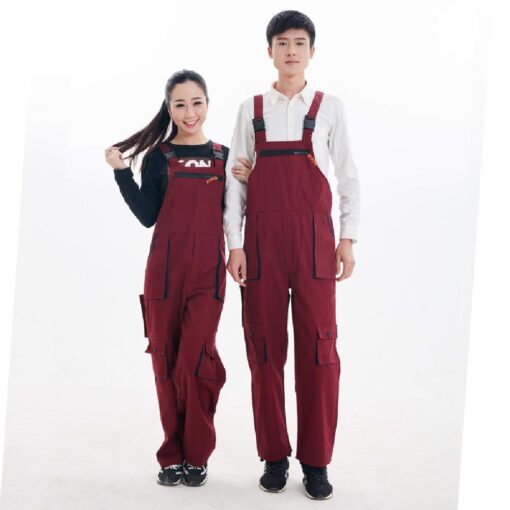 Unisex Multipockets Protective Coverall Work Bib-Pants - Image 4