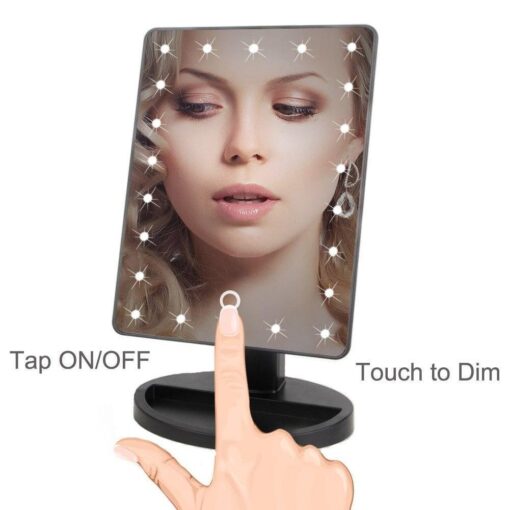 22 LED makeup mirror with optional X10 magnification mirror - Image 3