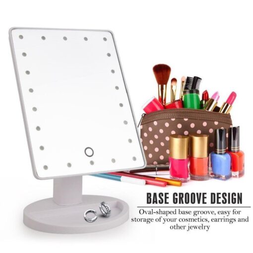 22 LED makeup mirror with optional X10 magnification mirror - Image 8